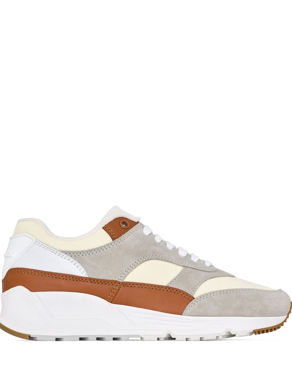 Saint Laurent Bump Low Top Sneakers Grey Cream Lace Up - 37+ (US 7.5) - Picture 3 of 16